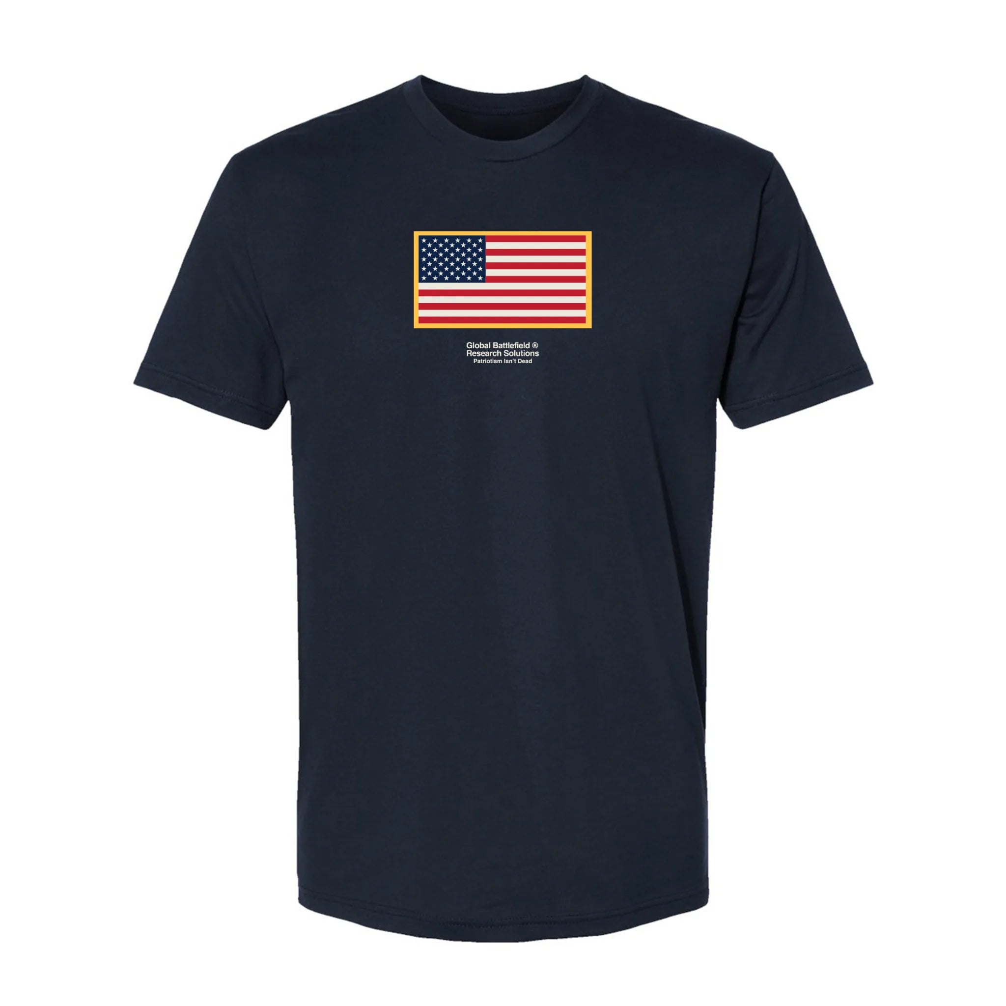 GBRS Group Front and Center Navy Short Sleeve Shirt front view on white background