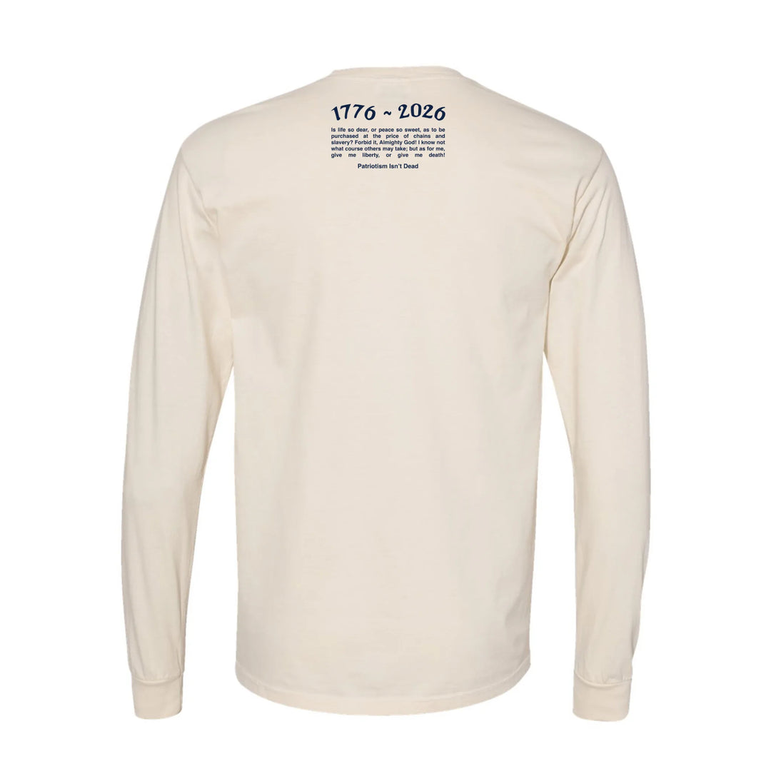 GBRS Group Front and Center Long Sleeve Shirt back view on white background