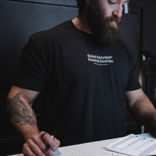 GBRS Group Kraken Short Sleeve Shirt lifestyle image showing front of Black shirt design