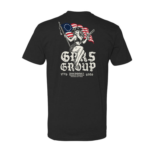 GBRS Group Lead and Lace Short Sleeve Shirt back view on white background