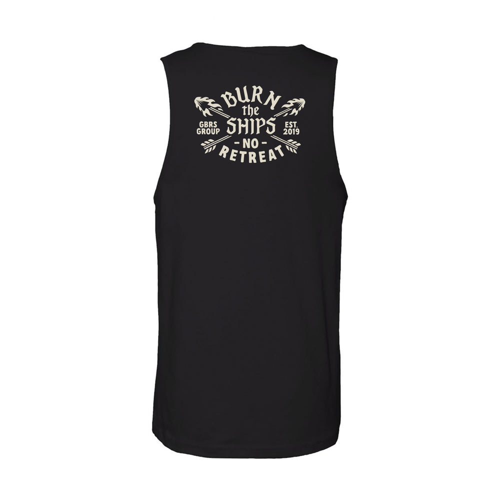 GBRS Group No Retreat Tank pictured on white background showing back of tank