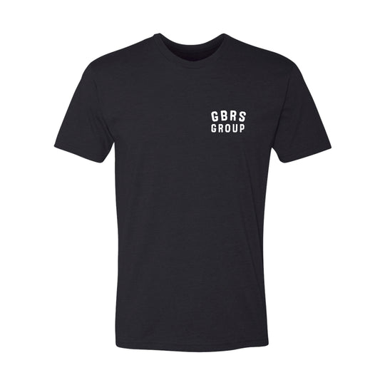 GBRS Group Patriotism Isn't Dead Short Sleeve Shirt  - Screen printed left chest GBRS Group stacked design - pictured in Black on white background.