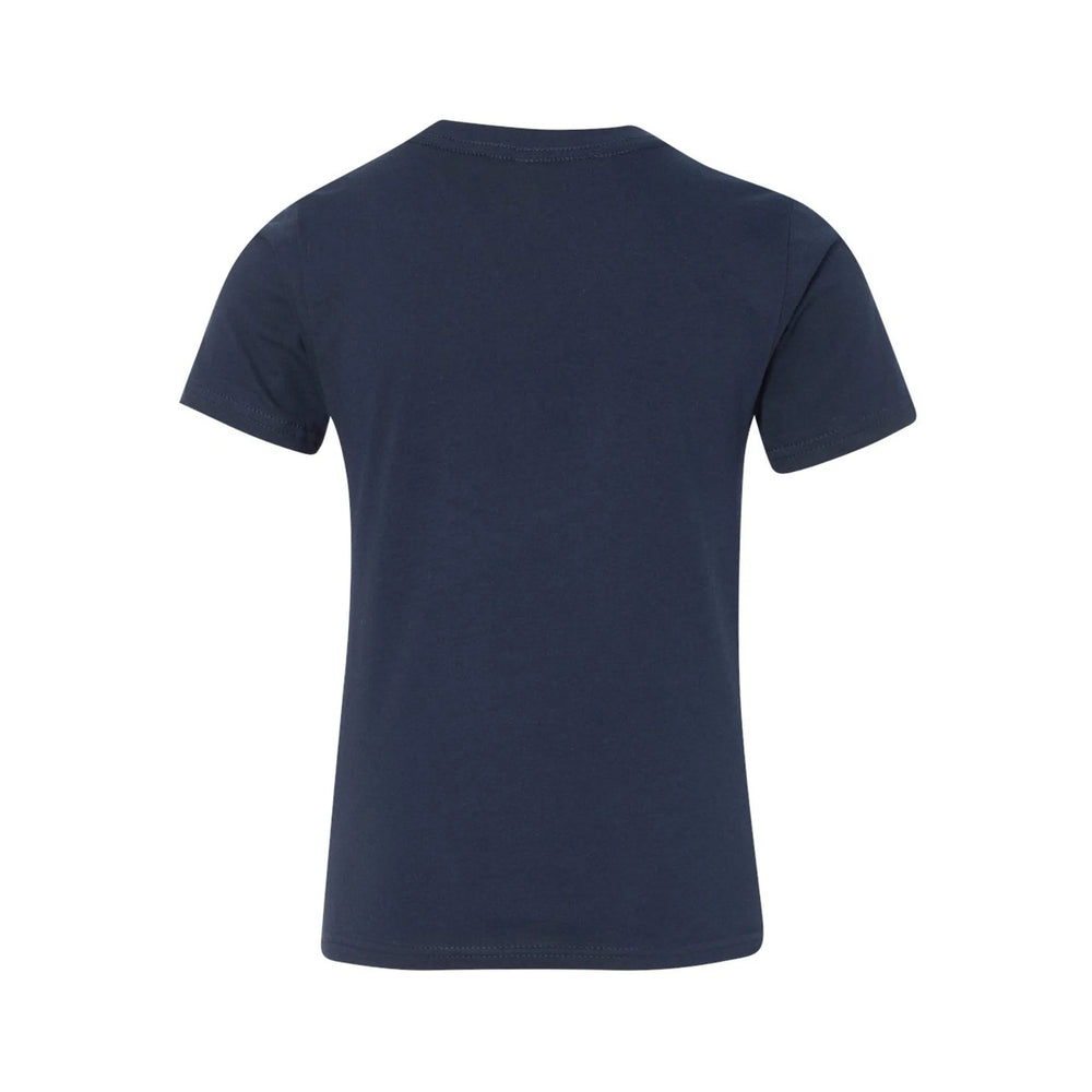 GBRS Group Front and Center Navy Youth Short Sleeve Shirt back view on white background