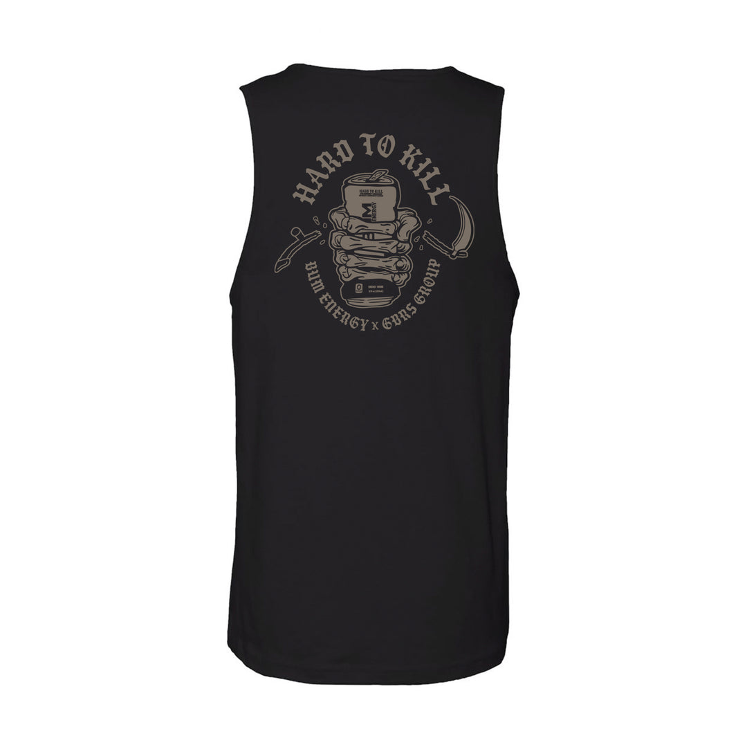 GBRS Group x BUM Energy Collab Grip Matters Tank - Back of Tank with Grip Matters Design on white background