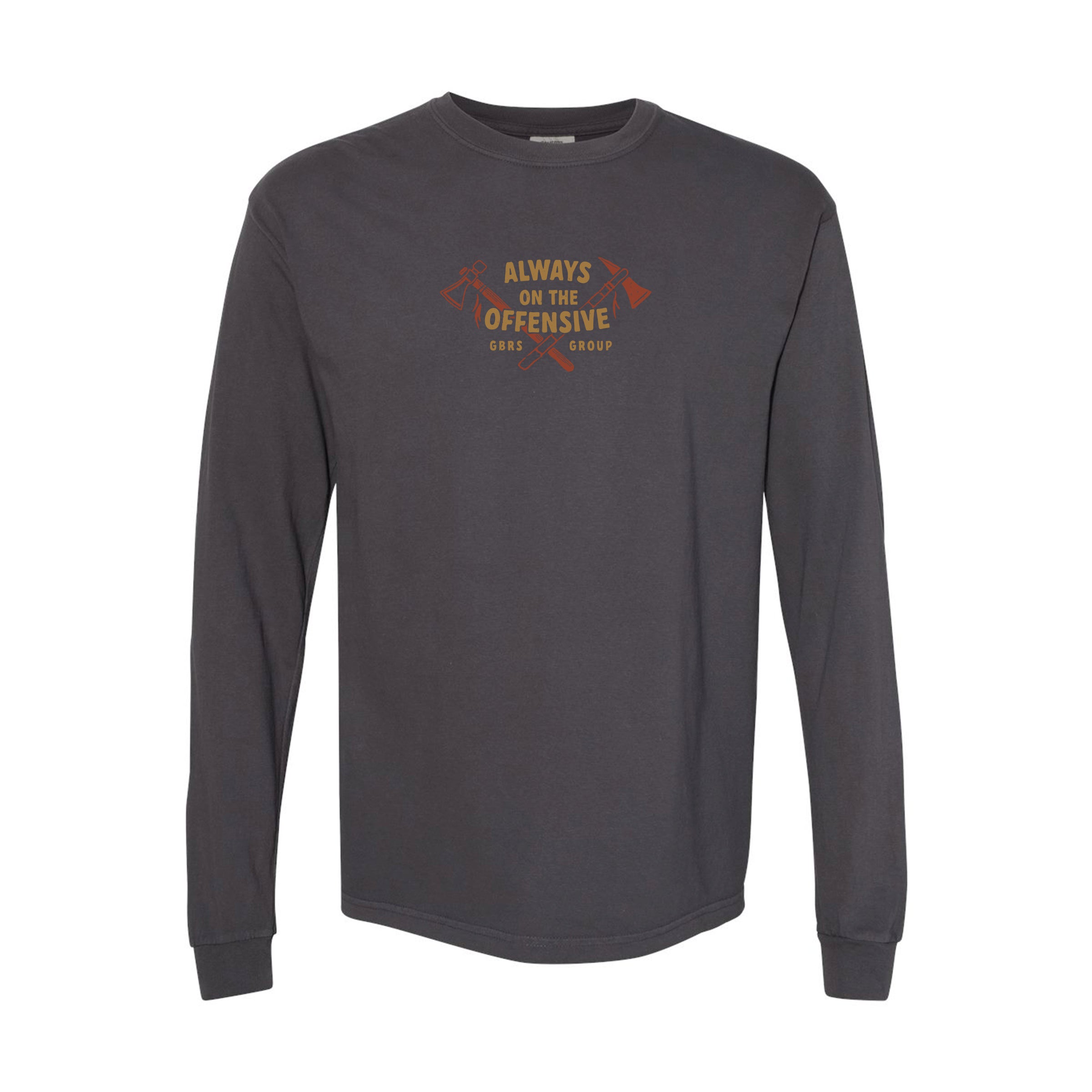 GBRS Group Axes Long Sleeve Shirt - FRONT of shirt on white background