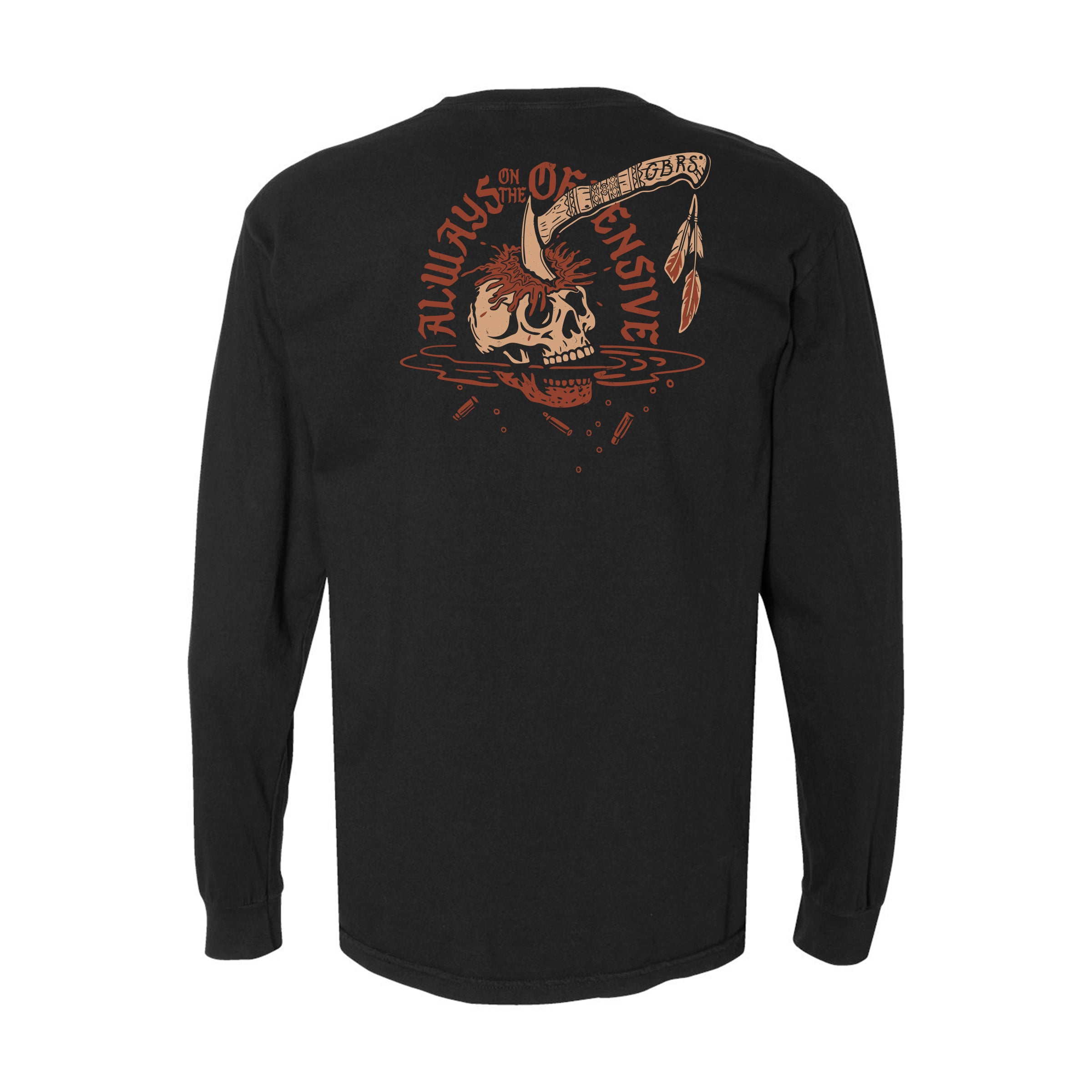 GBRS Group War Crimes Long Sleeve Shirt - Back of shirt on white background