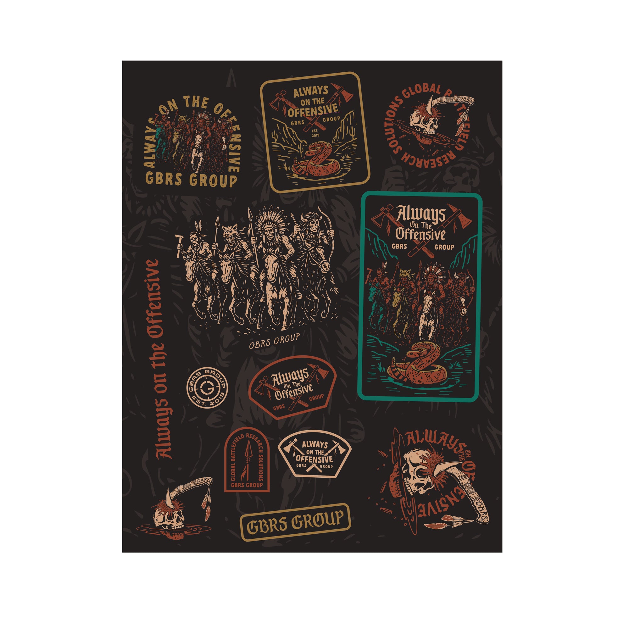GBRS Group Always On The Offensive Sticker Sheet – GBRS Group Gear