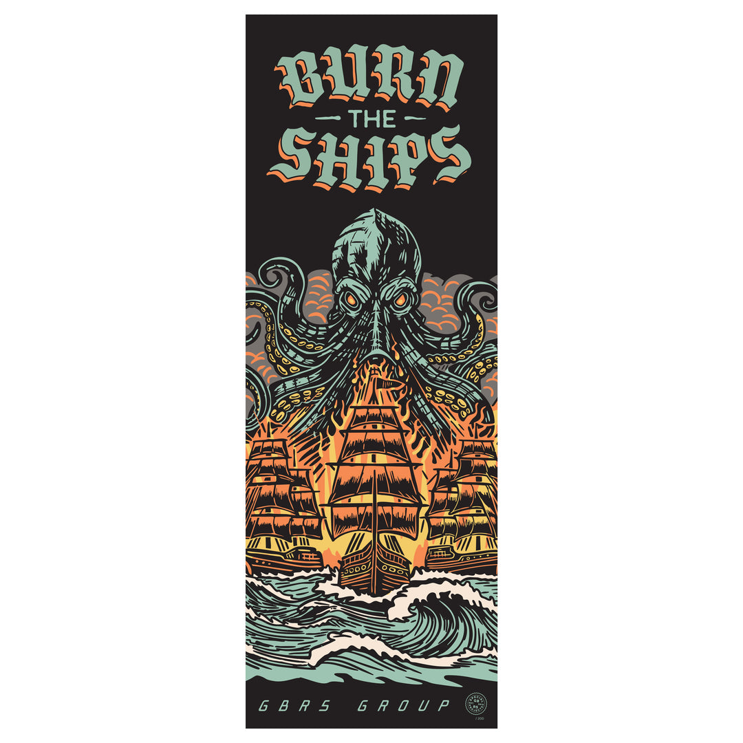 36"H x 12"W Limited Edition GBRS Group Burn The Ships Canvas Print