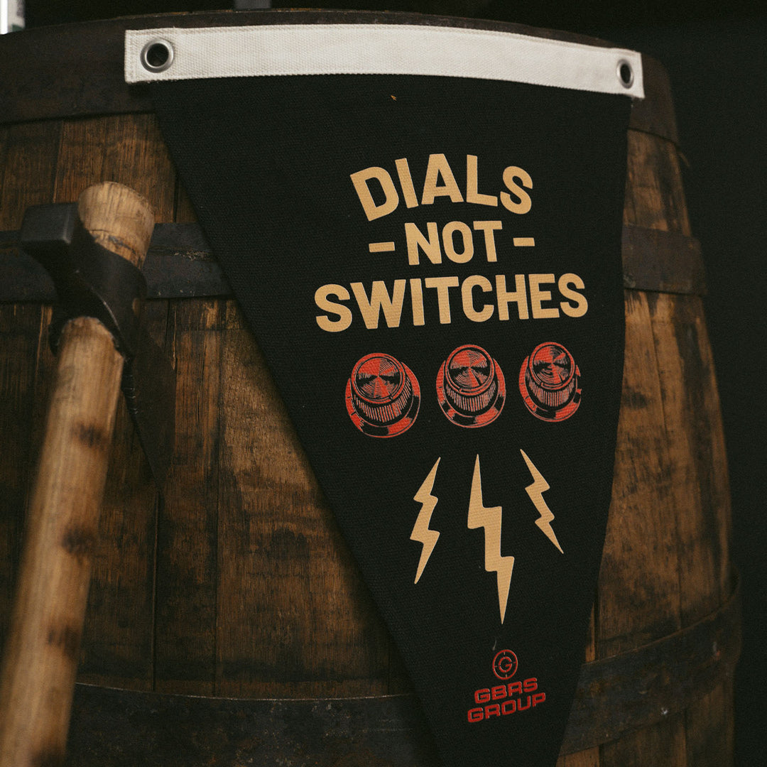 GBRS Group Dials Not Switches Pennant Lifestyle hanging on wood