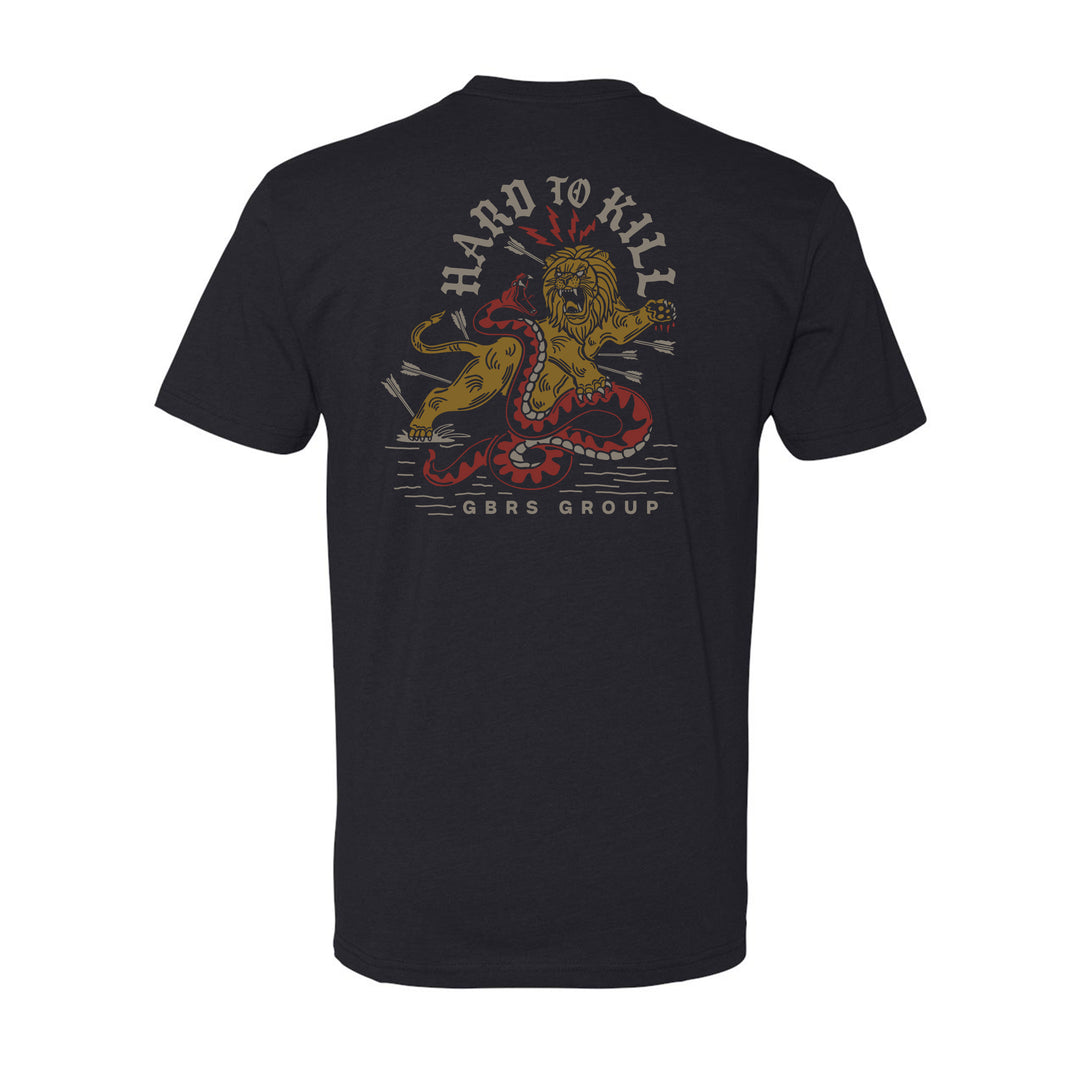 GBRS Group Hard To Kill Short Sleeve Shirt - Black Tee - Back of shirt on white background
