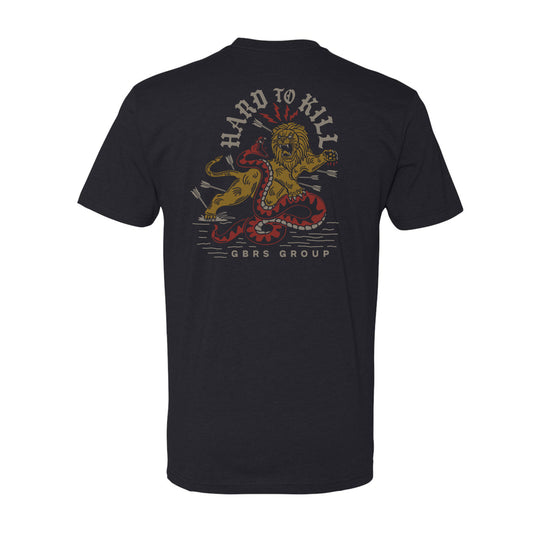 GBRS Group Hard To Kill Short Sleeve Shirt - Black Tee - Back of shirt on white background