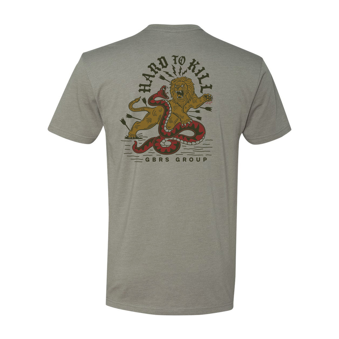 GBRS Group Hard To Kill Short Sleeve Shirt - Stone colored tee. Back of shirt on white background