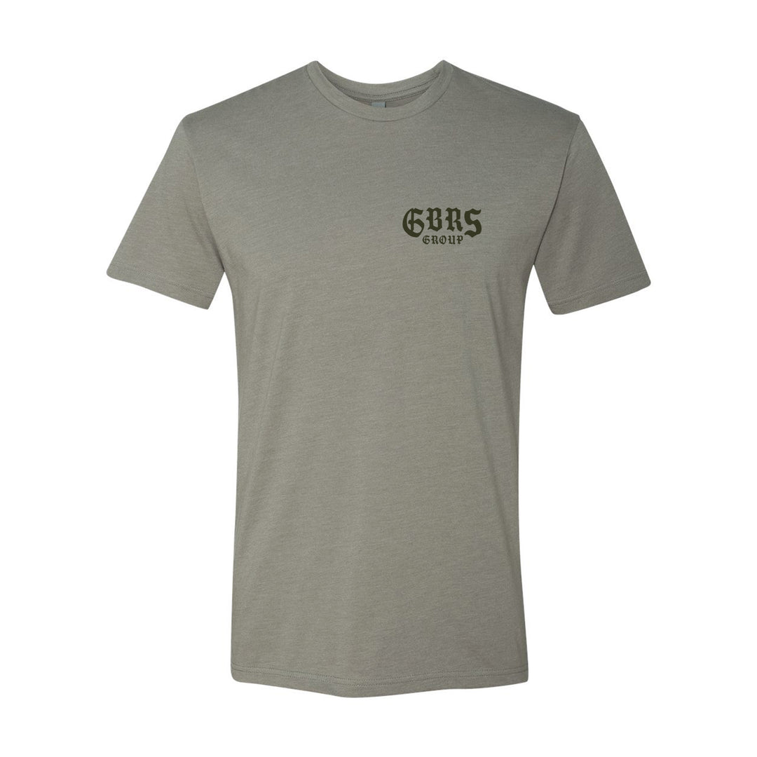 GBRS Group Hard To Kill Short Sleeve Shirt - Stone colored tee. Front of shirt on white background
