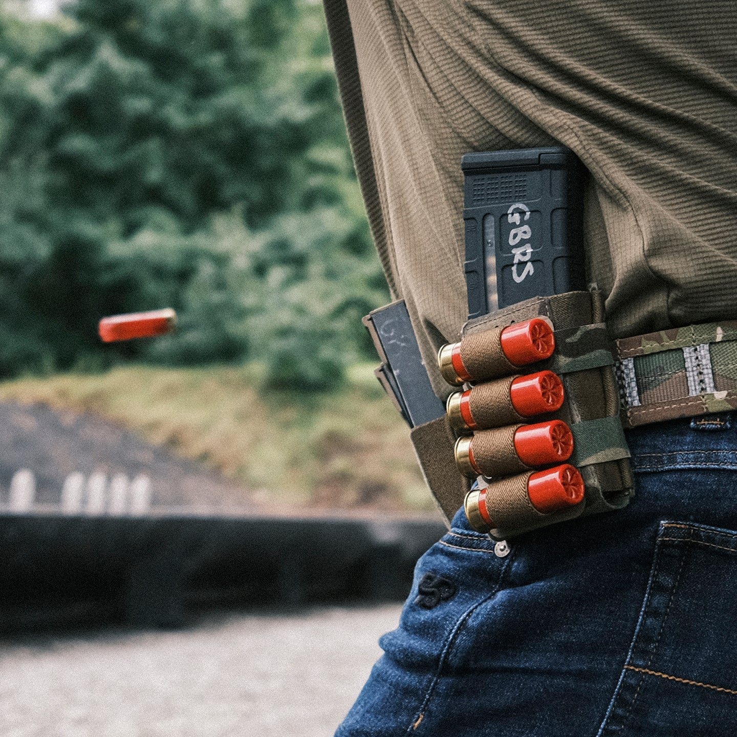 Depring 6-Round Shotgun Shell Holder – Tactical Nylon Magazine Pouch For 12GA, Belt Mount, Ambidextrous