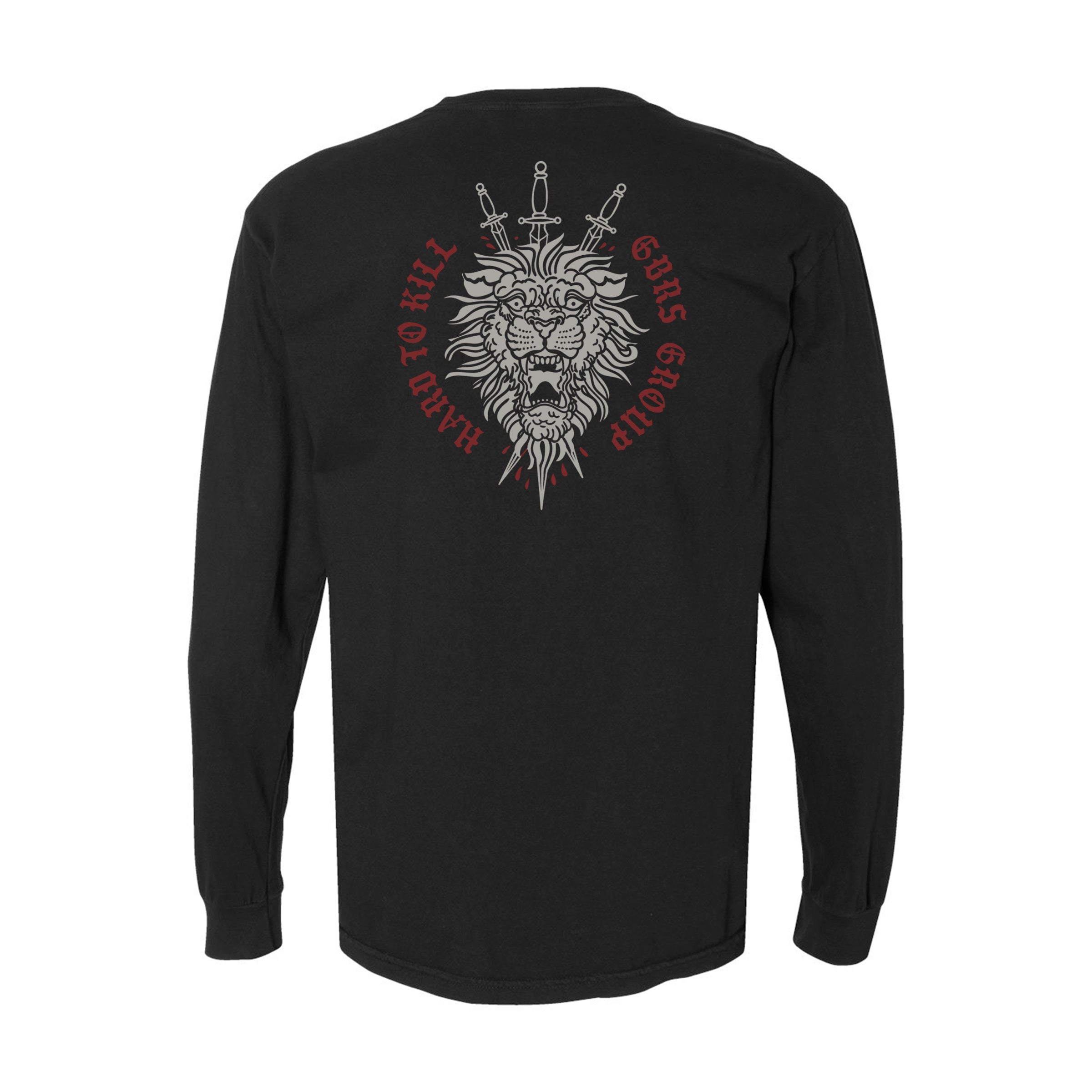 GBRS Group Triple Daggers Long Sleeve Shirt - Back of shirt on white background