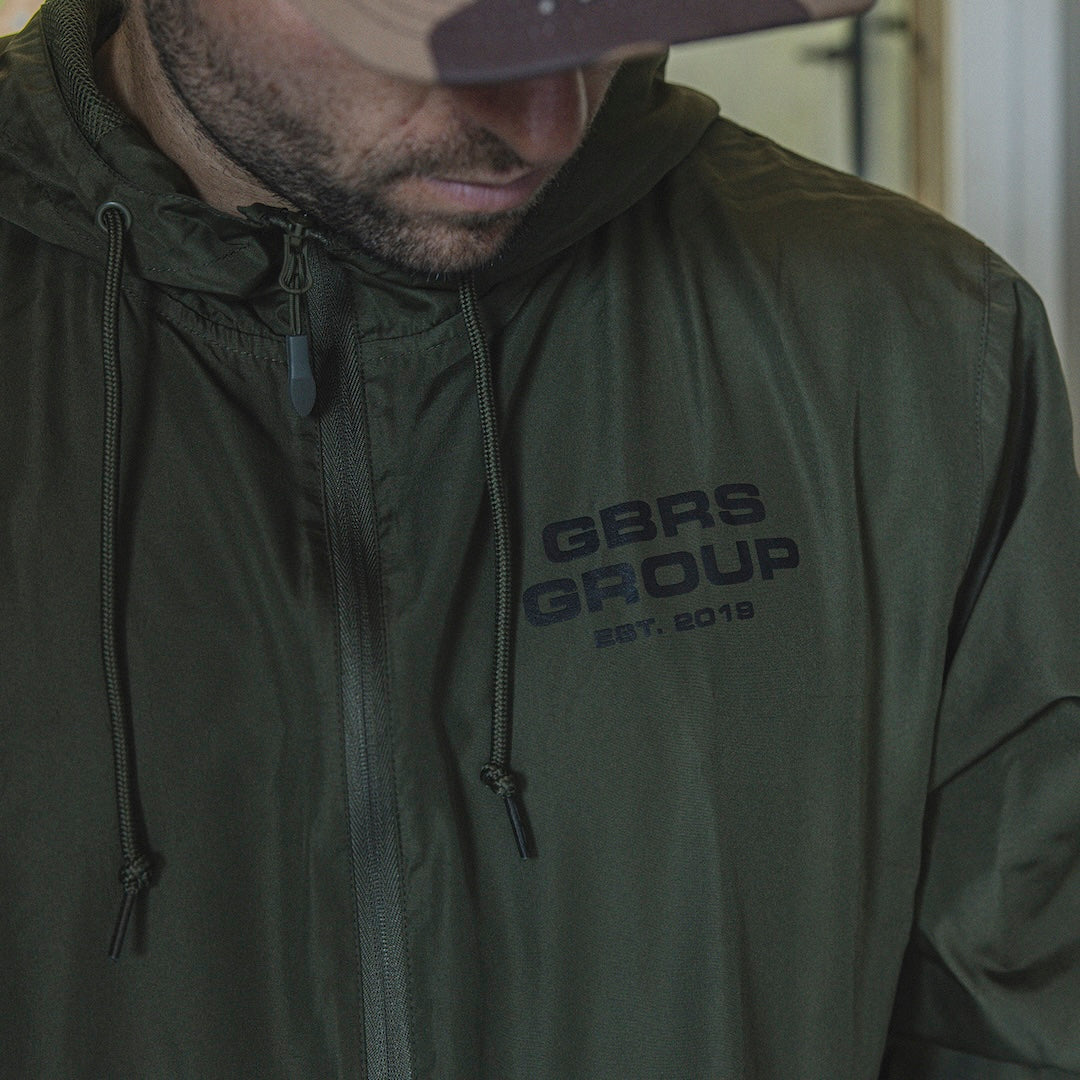 Close up of the GBRS Group Instructor Windbreaker Jacket