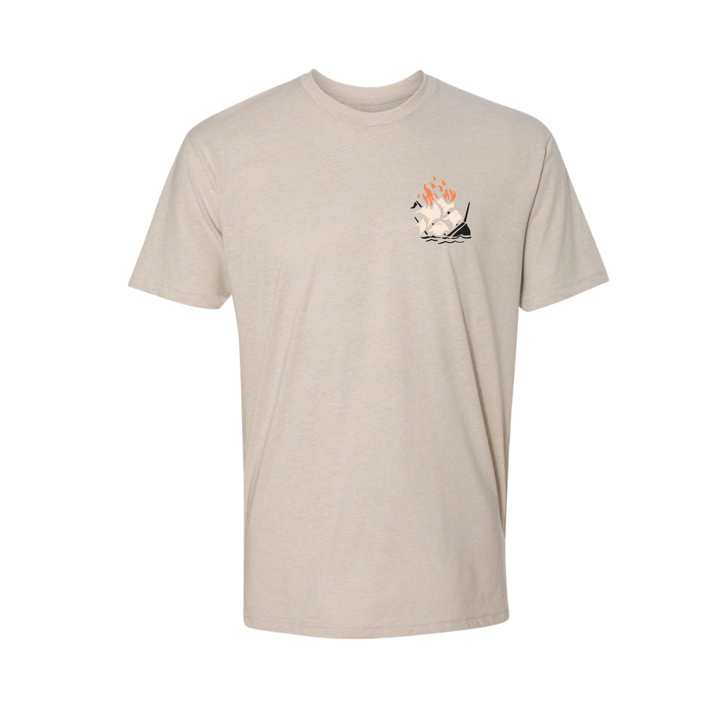 GBRS Group No Retreat Short Sleeve Shirt is Screen printed with  Burn the Ships No Retreat design on the back and No Retreat logo design on the front left chest.
