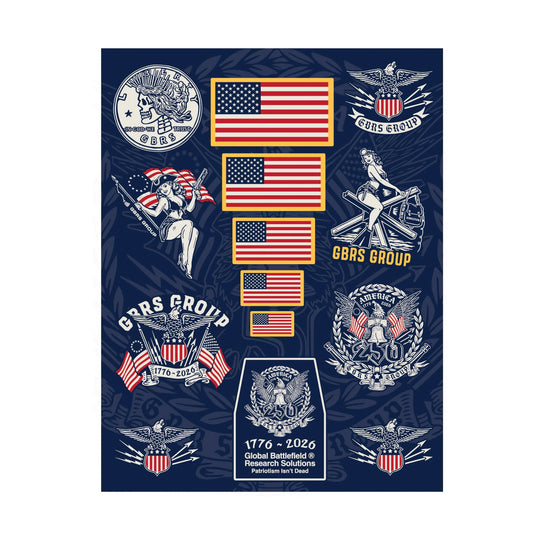 GBRS Group Patriotism Isn't Dead Sticker Sheet front view on white background