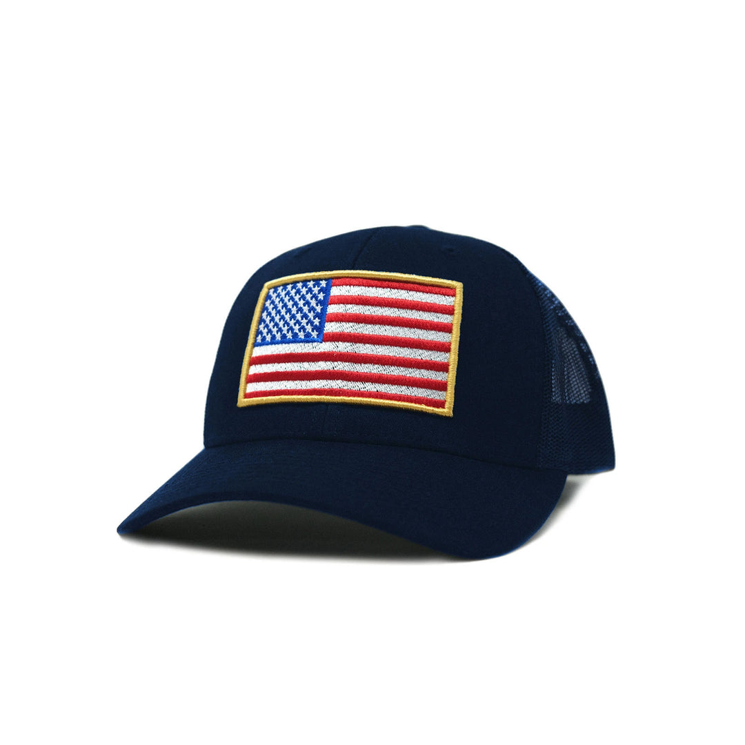 GBRS Group Navy Patriotism Trucker Hat front view on white background