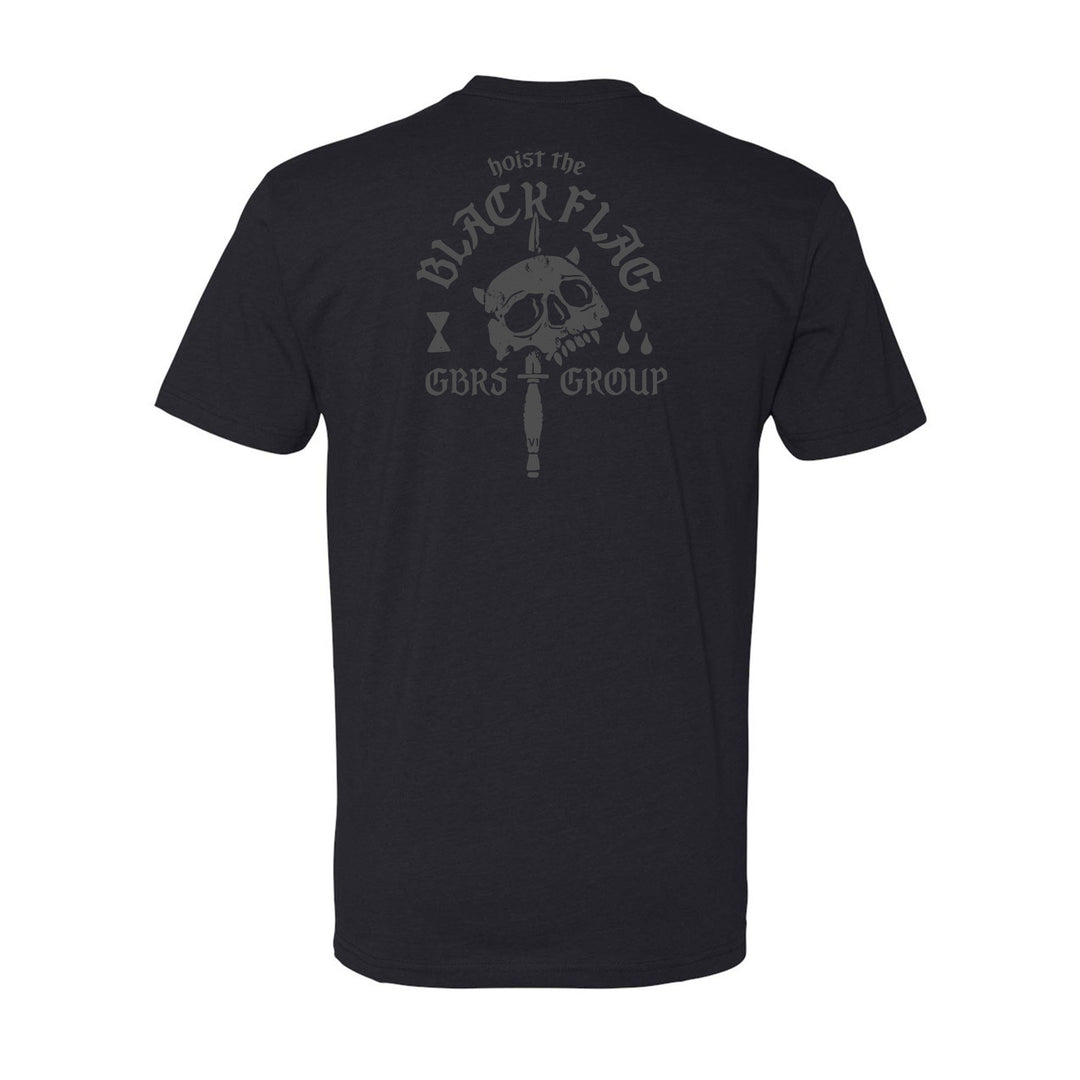 GBRS Group No Quarter Short Sleeve Shirt - Picturing Grey print back of shirt on white background