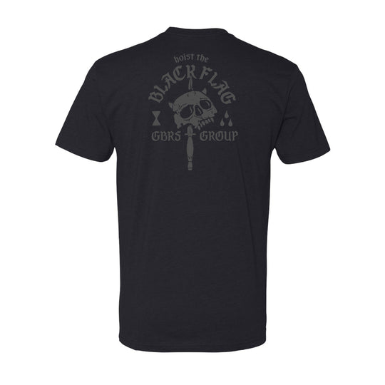 GBRS Group No Quarter Short Sleeve Shirt - Picturing Grey print back of shirt on white background