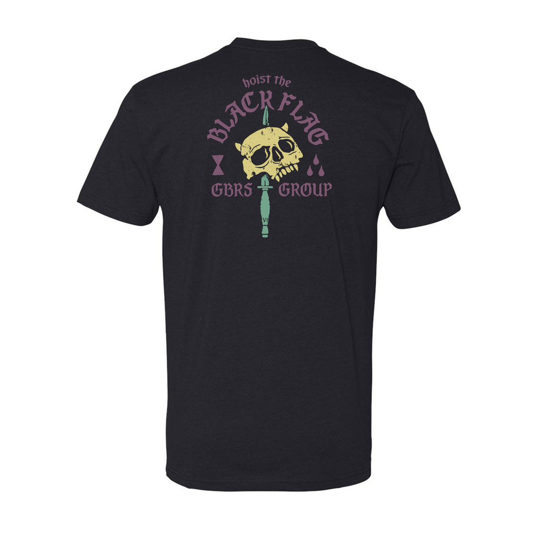 GBRS Group No Quarter Short Sleeve Shirt - Picturing Multicolor print back of shirt on white background
