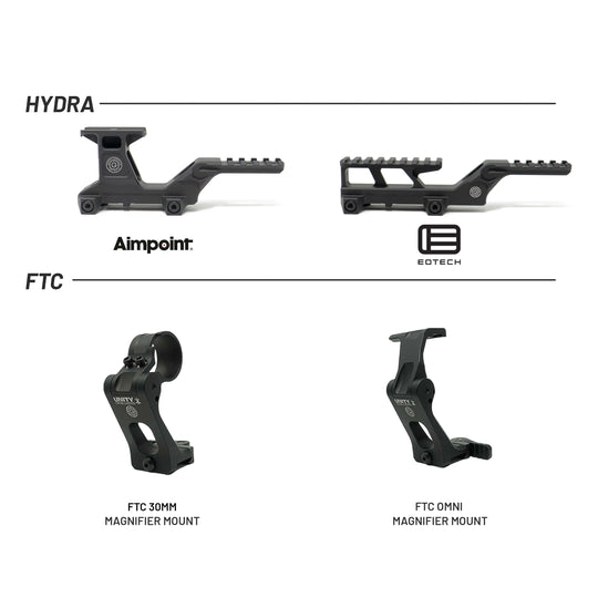 GBRS Hydra x UNITY™ 2.91 FTC Magnifier Mount Bundle (Black)