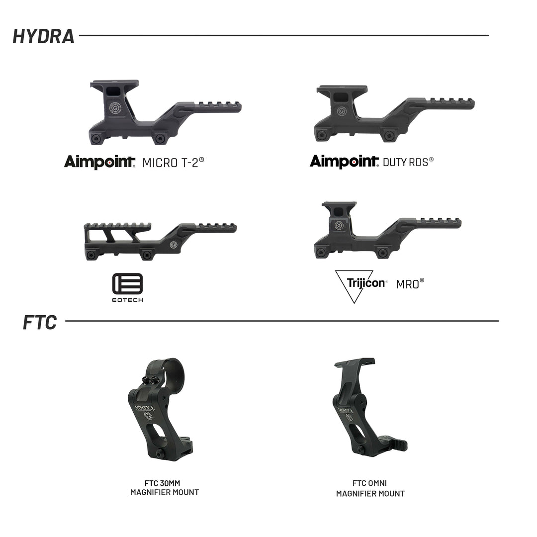 GBRS Hydra x UNITY™ 2.91 FTC Magnifier Mount Bundle (Black)