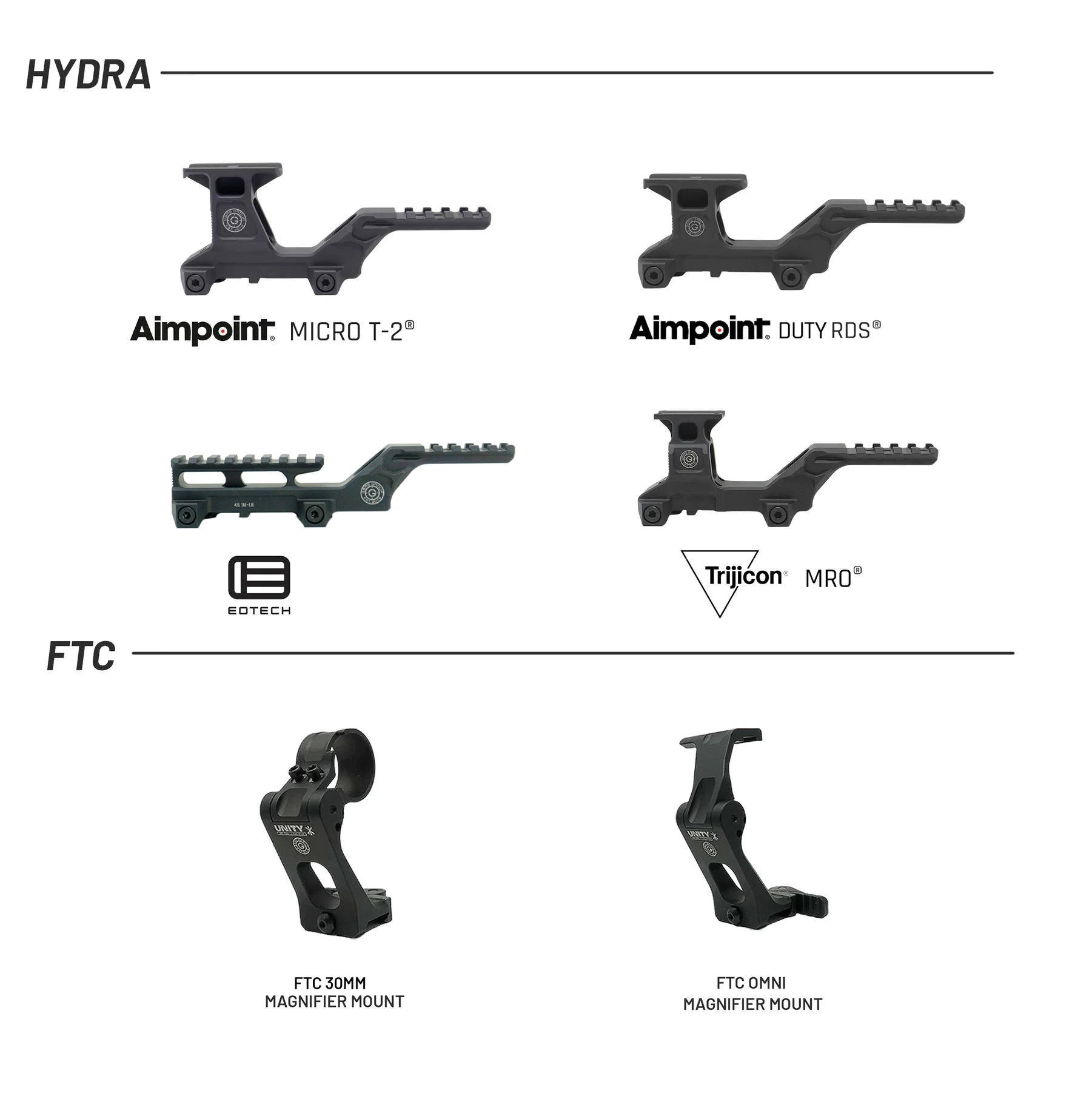 GBRS Hydra x UNITY™ 2.91 FTC Magnifier Mount Bundle (Black) – GBRS ...