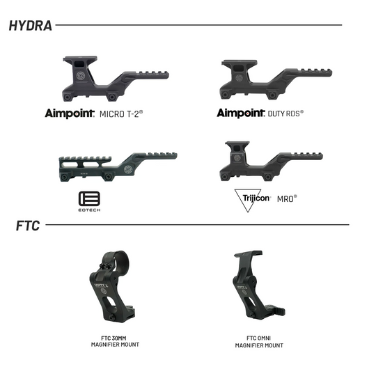 GBRS Hydra x UNITY™ 2.91 FTC Magnifier Mount Bundle (Black)  