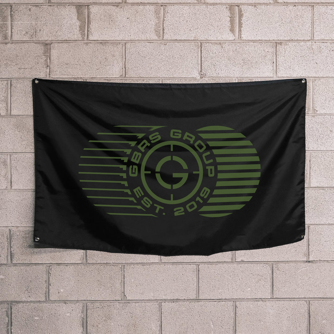 GBRS Group Flag - Pictured on a Brick Wall background