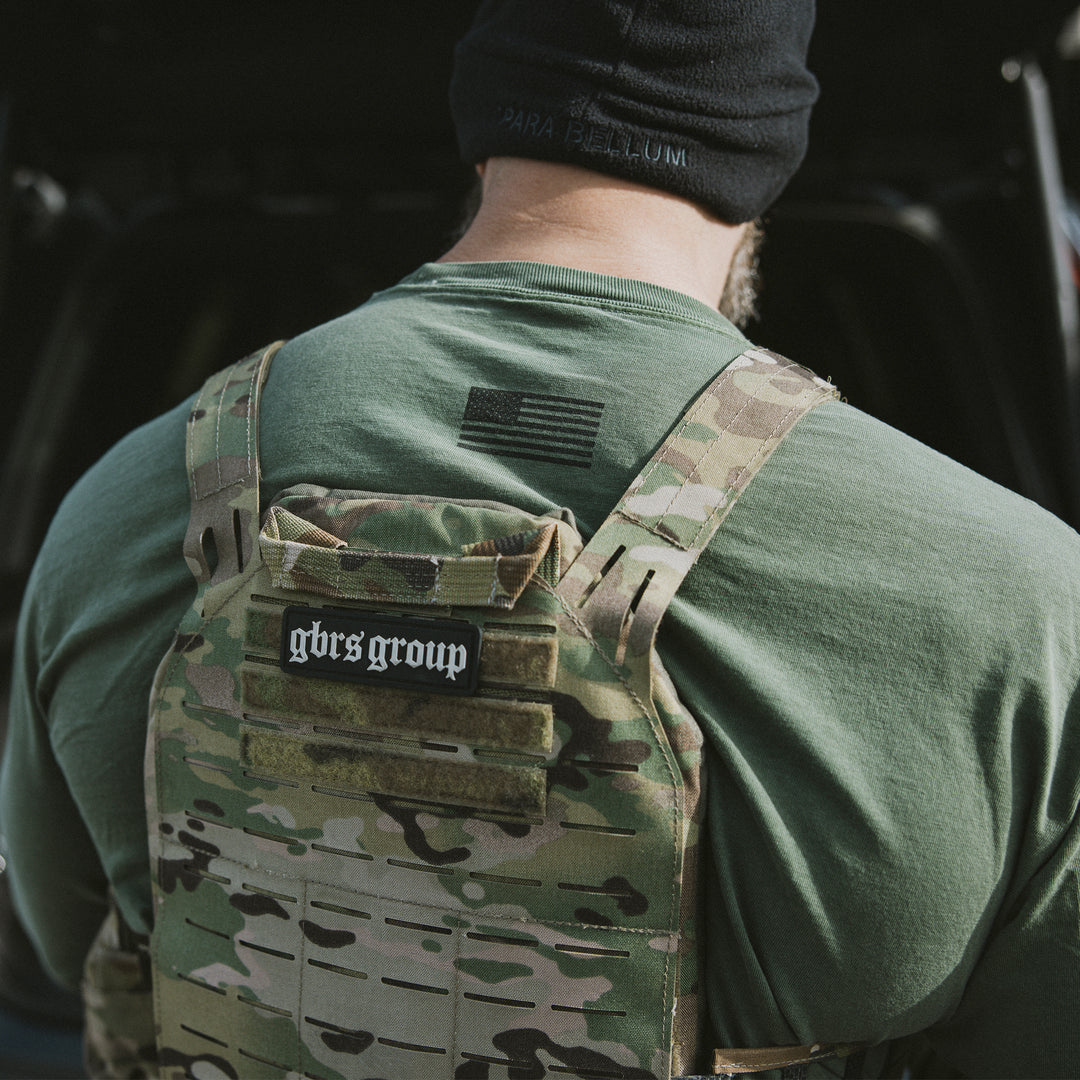 GBRS Group Instructor Long Sleeve Shirt - Lifestyle photo showing the back of the shirt in Green 