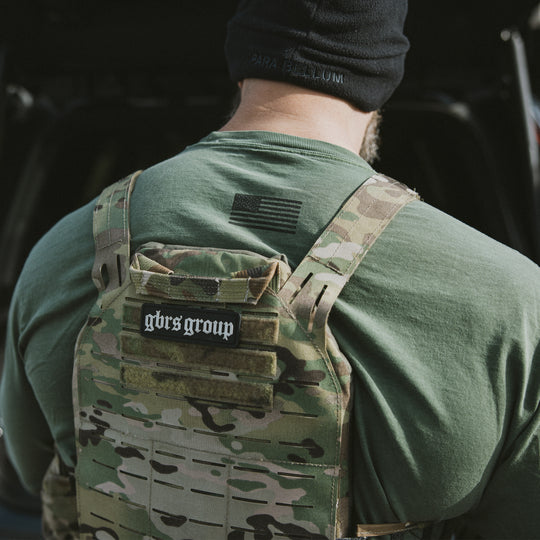 GBRS Group Instructor Long Sleeve Shirt - Lifestyle photo showing the back of the shirt in Green 