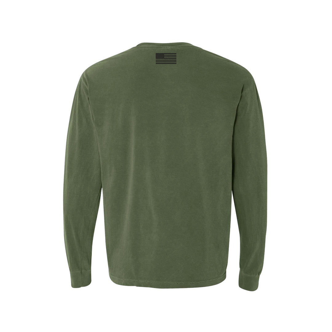 GBRS Group Instructor Long Sleeve Shirt - Pictured in Hemp on a white background showing back of shirt