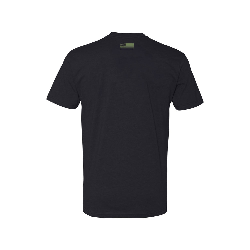 Back view of GBRS Group Instructor Short Sleeve Shirt in Black on a white background