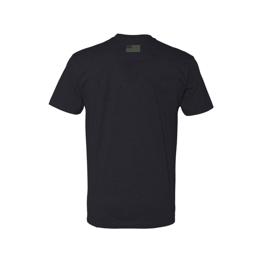 GBRS Group Instructor Short Sleeve Shirt pictured in Black on a white background showing back print design