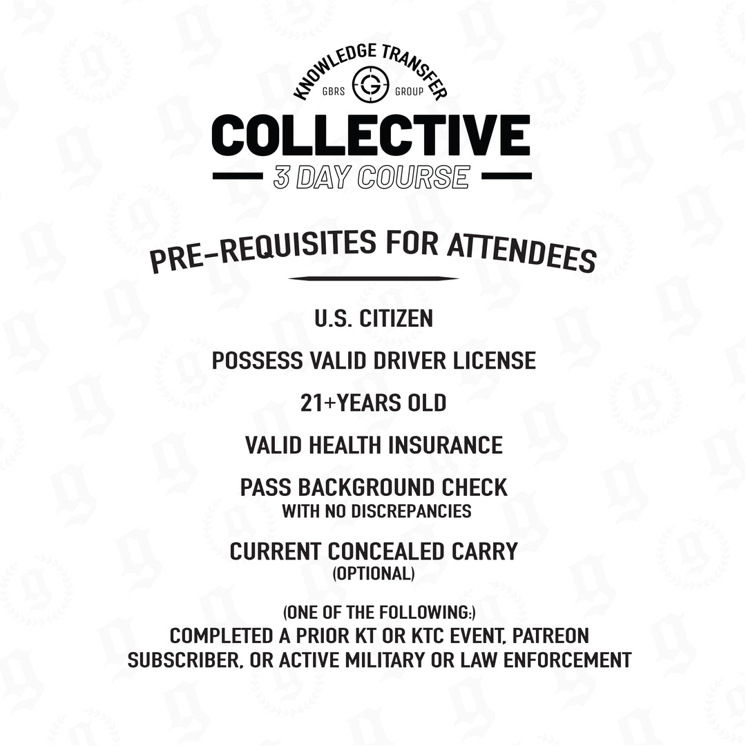 Knowledge Transfer Collective Tactical Training Course Pre-Requisites