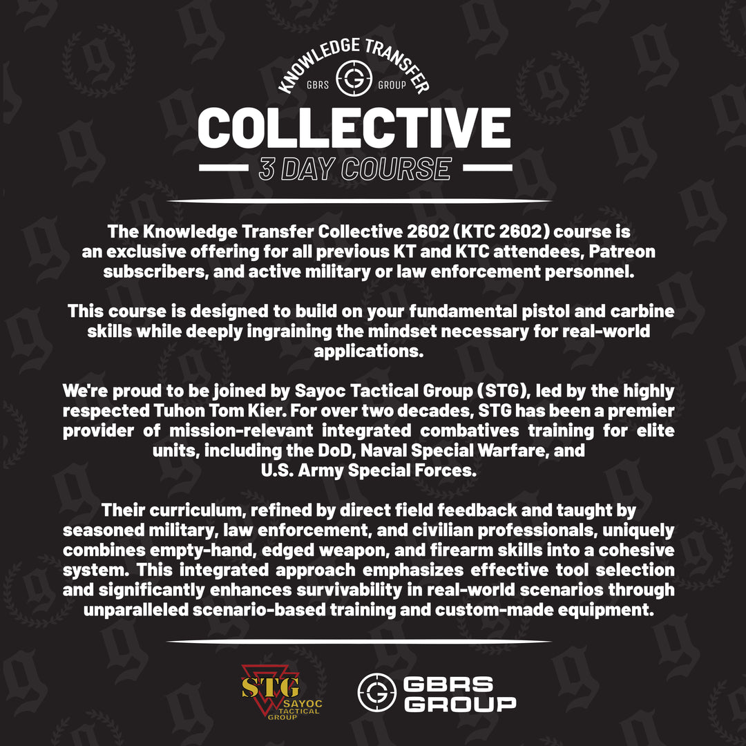 Knowledge Transfer Collective 2602 Tactical Training + Integrated Combatives Course Overview