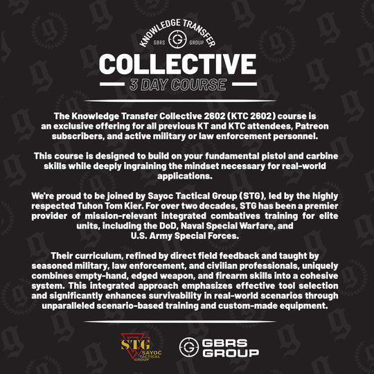 Knowledge Transfer Collective 2602 Tactical Training + Integrated Combatives Course Overview