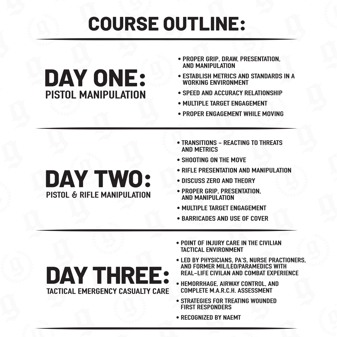 Knowledge Transfer Collective Tactical Training + Medical Course Outline