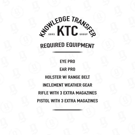 Knowledge Transfer Collective Tactical Training Course Required Equipment