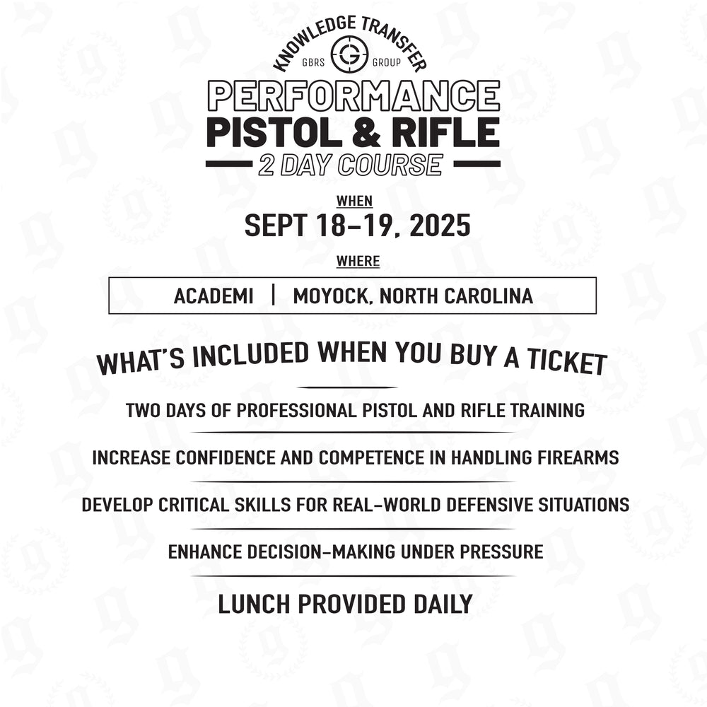 KT 2506 Pistol Rife Course What's Included