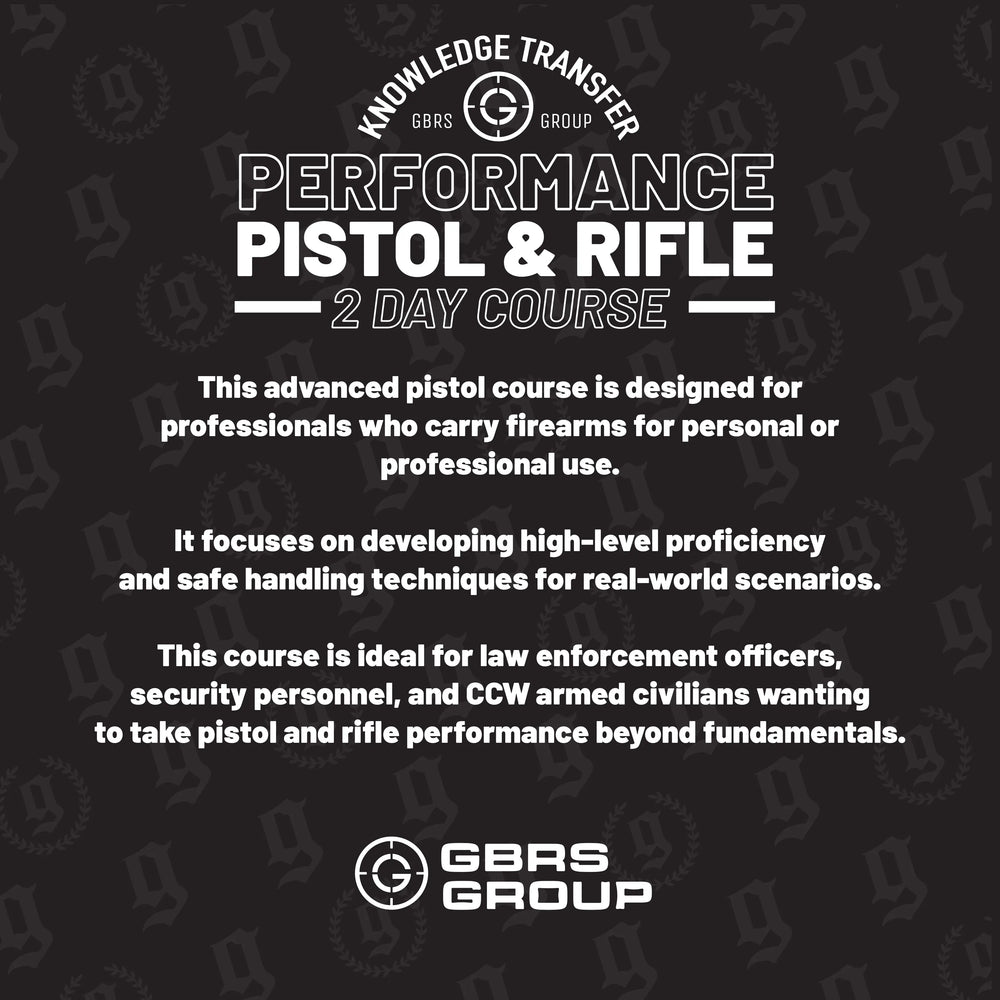 Knowledge Transfer 2501 | 2-Day Performance Pistol & Rifle Course