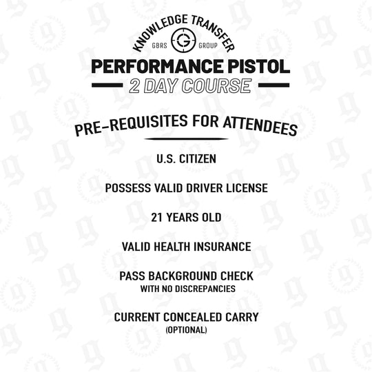Knowledge Transfer | 2-Day Performance Pistol Course