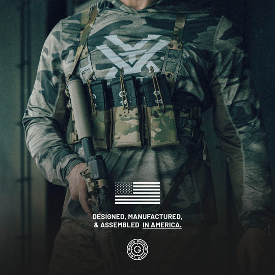 GBRS Group Modular Chest Rig Kit is designed, manufactured, and assembled in America.