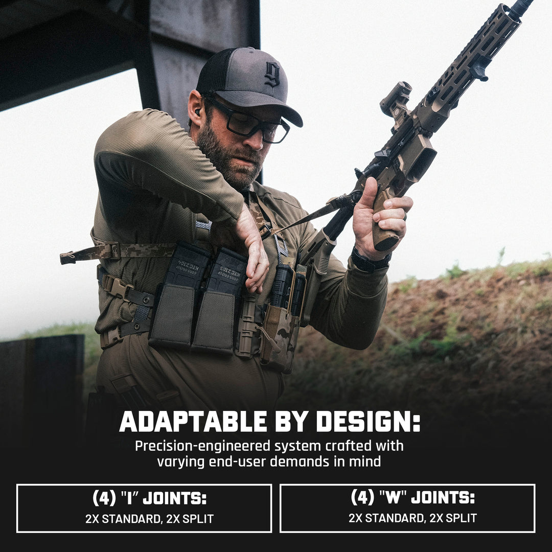 GBRS Group Modular Chest Rig Split Kit is adaptable by design. Precision-engineered system crafted with varying end-user demands in mind.