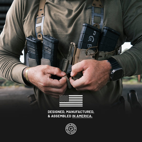 GBRS Group Modular Chest Rig Split Kit is designed, manufactured, and Assembled in America.