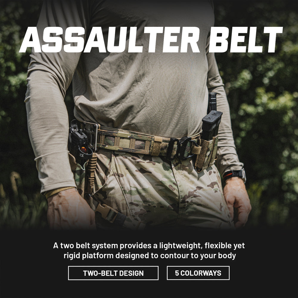 GBRS Group Assualter Belt is a two belt system providing a lightweight, flexible yet rigid platform designed to contour to your body. 5 different colorways
