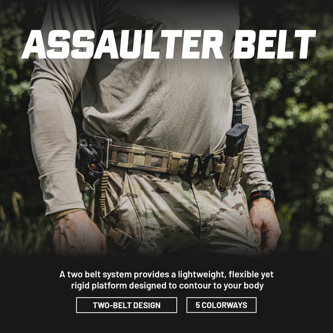 GBRS Group Assualter Belt is a two belt system providing a lightweight, flexible yet rigid platform designed to contour to your body. 5 different colorways