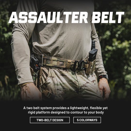 GBRS Group Assualter Belt is a two belt system providing a lightweight, flexible yet rigid platform designed to contour to your body. 5 different colorways